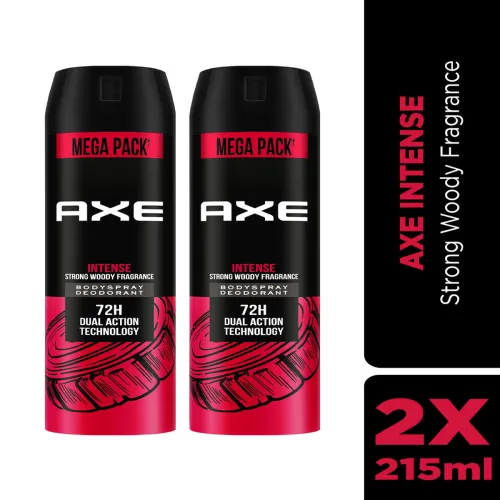 Image of AXE Men Pack Of 2 Intense Long Lasting Body Spray - 215ml Each