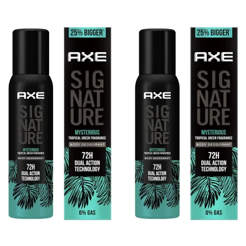 Image of AXE Signature Mysterious Tropical Green Deodorant, 154ml * Pack of 2