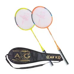 AXG Unstoppable Badminton Racquets Set of 2 (Multicolor)