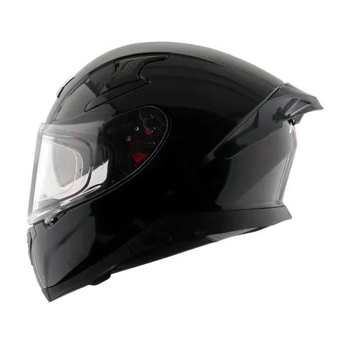 Image of Axor Apex Solid ISI ECE DOT Certified Glossy Black Helmet 