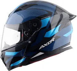 Axor Hunter Cornet Motorbike Helmet (Dark Blue Blue)