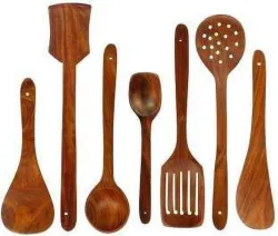 Ayan Traders Wooden Serving Spoon Set, Po7