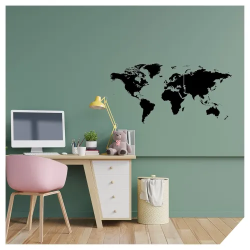 Image of ayra Decor World Map Wall Stencil for Painting