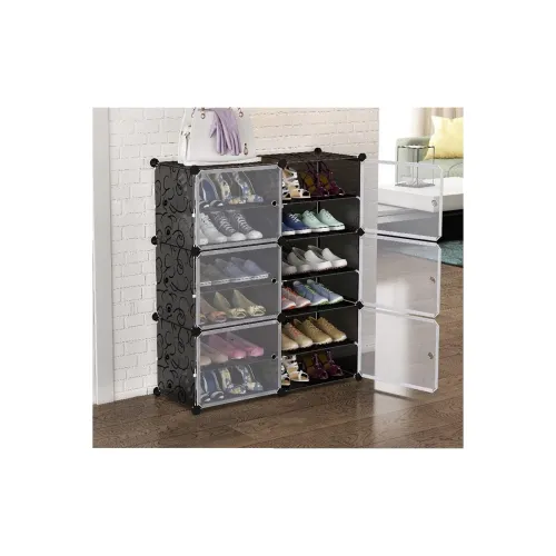 Image of AYSIS DIY Shoe Rack Organizer 12 Layers 6 Door