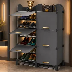 AYSIS Premium Foldable Plastic Shoe Rack for Home