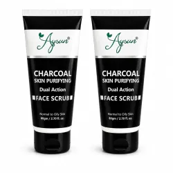 Aysun Charcoal Skin Purifying Dual Action Face Scrub Combo Pack of 2