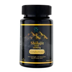 AyuGlow Shilajit Gold 3500mg with Ashwagandha & other Premium Herbs | For Stamina, Muscle Growth & Energy | 10:1 Extract