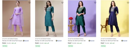 Image of Ayukta International Women's Ethnic Sets at minimum 83% Discount