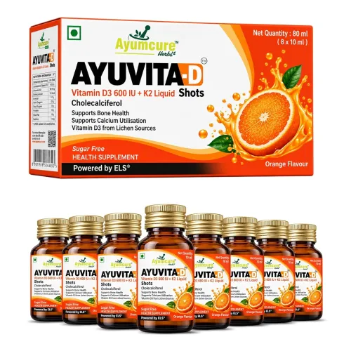 Image of Ayumcure Ayuvita-D Vitamin D3 Nano Shots 600 IU + K2 