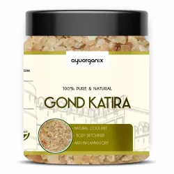 AYUORGANIX Gond Katira 350g – 100% Natural & Edible Tragacanth Gum | Ayurvedic Cooling Herb for Summer Drinks, Digestion