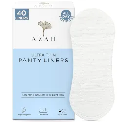 Azah Panty Liners for Women Daily use (Pack of 40) | Cottony Soft Sanitary Pads for Women | Pantyliners Pads Perfect For