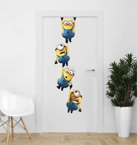 Image of Azan Creation Hanging Minions Wall Sticker (25x116 cm)