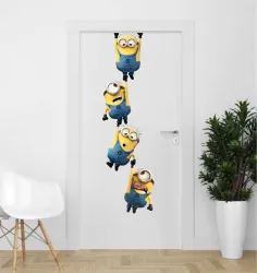 Azan Creation Hanging Minions Wall Sticker (25x116 cm)