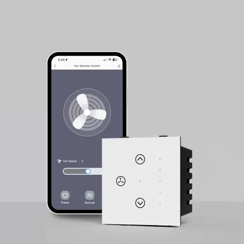 Image of Aziot Smart Modular Touch Fan Regulator – Glass Panel