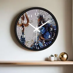 BABAART FASHION Analog 25 cm X 25 cm Wall Clock (Black, With Glass, Standard)