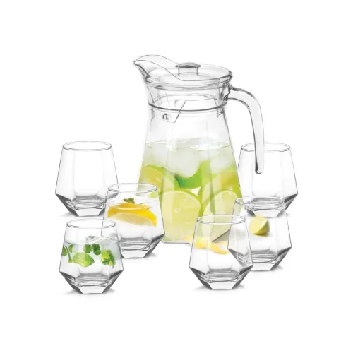 Image of BABALIFINCH 7pc Crystal Water Jug with Glass Set