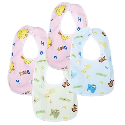 Image of Babies Soft Button Bib for Feeding | Waterproof Bib for New Born | Washable Feeding Aprons for Infants & Toddlers | Reus