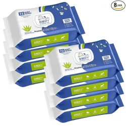 Babify Premium Baby Wipes with Flip-Top Lid | Aloe Vera & Paraben-Free | Pack of 8 (576 Wipes, 72 Wipes per Pack)