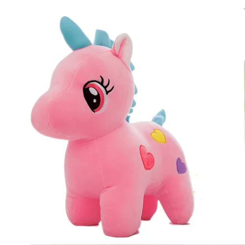 Image of Babique Unicorn Teddy Bear Plush Soft Toy Cute Kids Birthday Animal Baby Boys /Girls (25 cm, Pink)