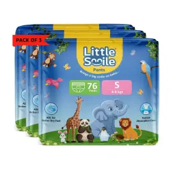 Baby Diapers Pant Style | Size - S - 76 (Pack of 3)