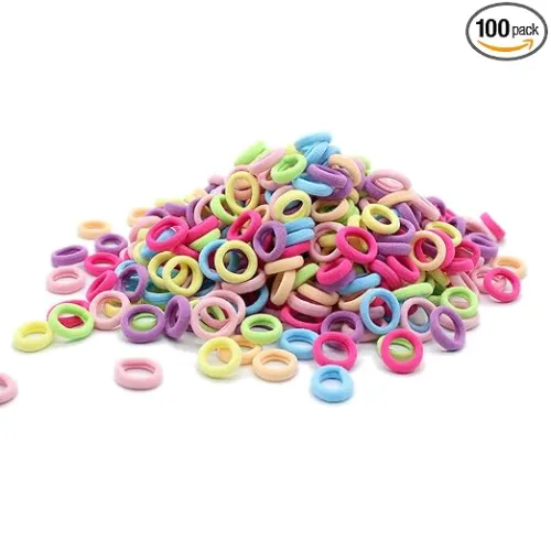 Image of Baby Girls 100-Pcs Small Elastic Hair Ties