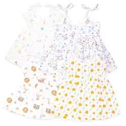 Kidbea® 100% Extra Soft Muslin Cotton Frock Baby Girls Dress for Summer Wear