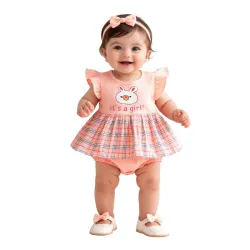 Baby Girls Frock Dress with Bloomer Set