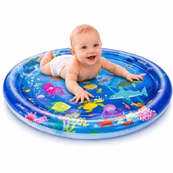 Baby Inflatable Tummy Time Water Play Mat 65x65cm
