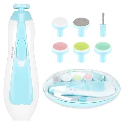 Baby Nail Trimmer | New Born Essentials | Baby Nail Cutter New Born 0-12 Months with 6 Filer Heads Adjustment |, Multi Color, 1 Count