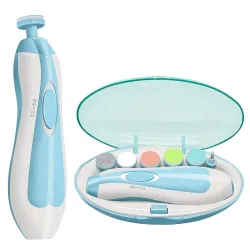 Baby Nail Trimmer New Born with Lights | Electric Baby Nail Cutter 0-6 Months with Multiple Filer Heads Adjustment | New Born Products, Pack of 1
