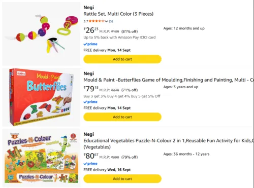 Image of Baby Toys Starting at @ ₹26