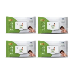 Baby Wipes | 72x4 Pcs | Aloe Vera & Vitamin E