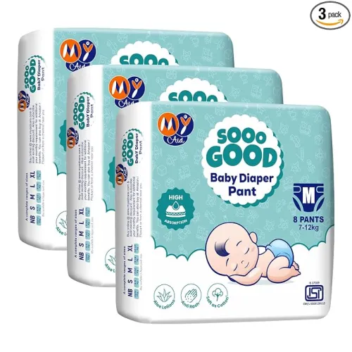 Image of SOOO GOOD Baby Diaper Size (M) 7-12kg, 24Count, Pack3