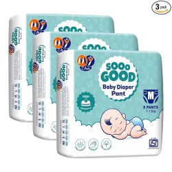SOOO GOOD Baby Diaper Size (M) 7-12kg, 24Count, Pack3