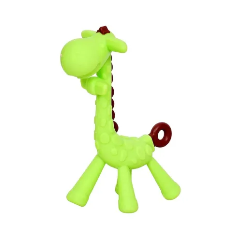 Image of BabyGo Baby Silicone teether Giraffe Teething Toys 
