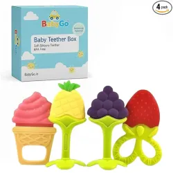 BabyGo Teething Baby Chew Toys (4 Pack)