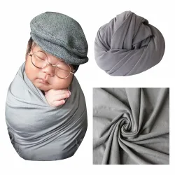 BabyMoon Baby Wrap Photography Props Stretch Without Wrinkle, Anti-Pilling, Breathable Blanket Swaddle Wrap | Grey