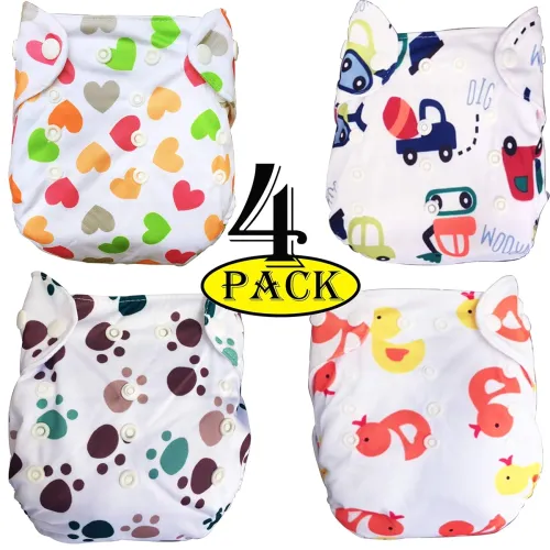 Image of Babymoon Washable Baby Diaper Premium Cloth Diaper Reusable, Adjustable Size, Waterproof, Pocket Cloth Diaper Nappie (Wi