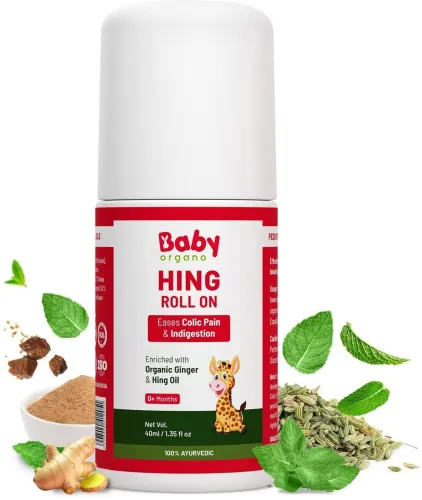 Image of babyorgano Hing Roll on for colic, constipation and indigestion in babies