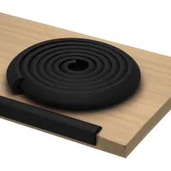 BabyPro 12mm Baby Proofing Edge Guard with Strong Adhesive Pack of 1, Black