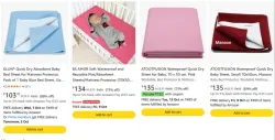 Babys Waterproof Bedsheets starting ₹104