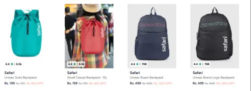 Image of Backpacks Collection at minimum 71% Discount