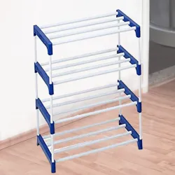 BAE 4 layer heavy shoe stand rack Plastic Shoe Stand (Blue, 4 Shelves, DIY(Do-It-Yourself))