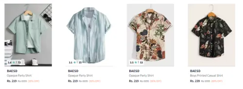 Image of Baesd Boy's Shirts at minimum 80% Discount