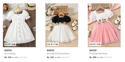 Image of Baesd Dresses Upto 84% Discount