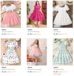 Baesd Girls Dresses @ Minimum 80% Discount