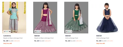 Image of Baesd Girls Lehenga Choli at minimum 87% Discount