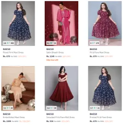 Baesd Womens Dresses @ Minimum 80% Discount