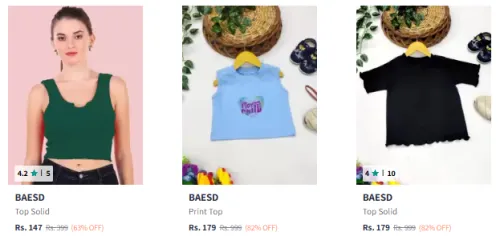 Image of BAESD Women's Top Starting at ₹147