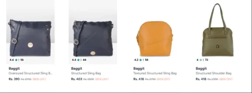 Image of Baggit handbags upto 85% Discount 